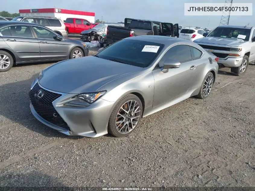 2015 Lexus Rc 350 VIN: JTHHE5BC4F5007133 Lot: 42545921