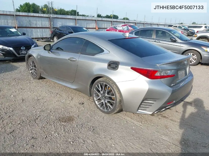 2015 Lexus Rc 350 VIN: JTHHE5BC4F5007133 Lot: 42545921