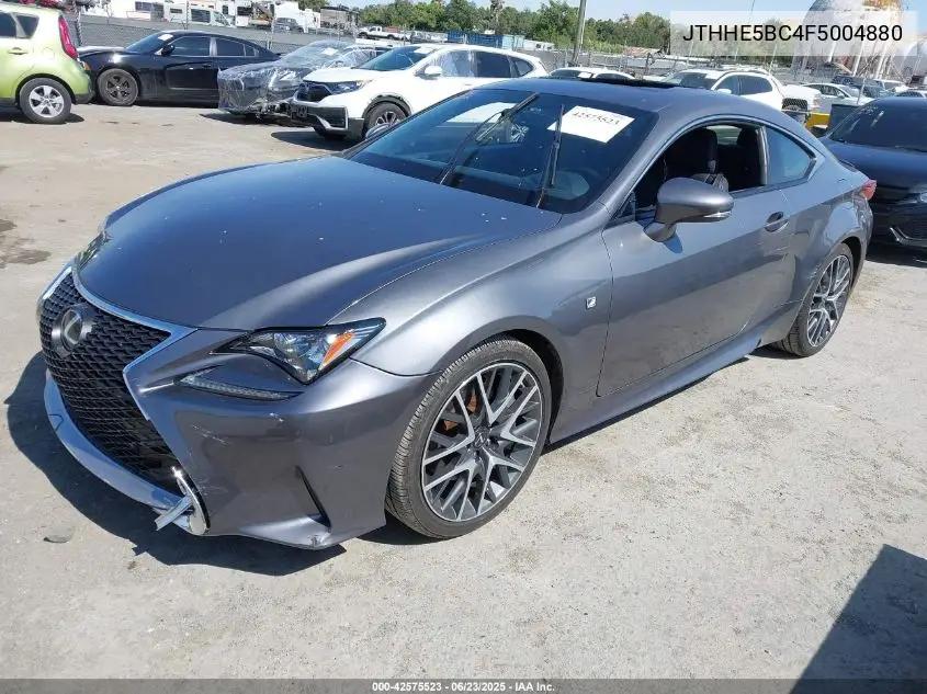 2015 Lexus Rc 350 VIN: JTHHE5BC4F5004880 Lot: 42575523