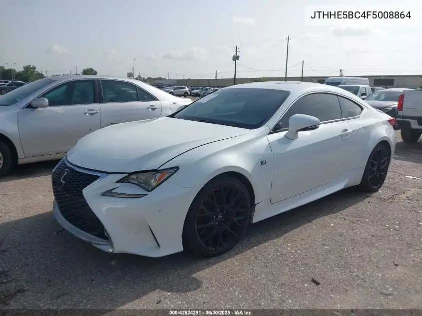 2015 Lexus Rc 350 VIN: JTHHE5BC4F5008864 Lot: 42624291