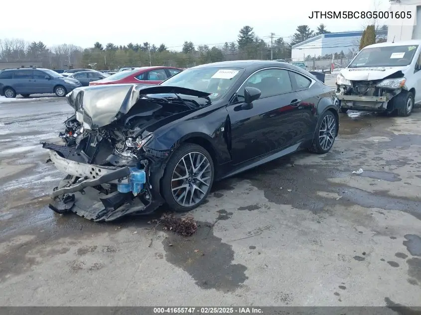 2016 Lexus Rc 300 VIN: JTHSM5BC8G5001605 Lot: 41655747