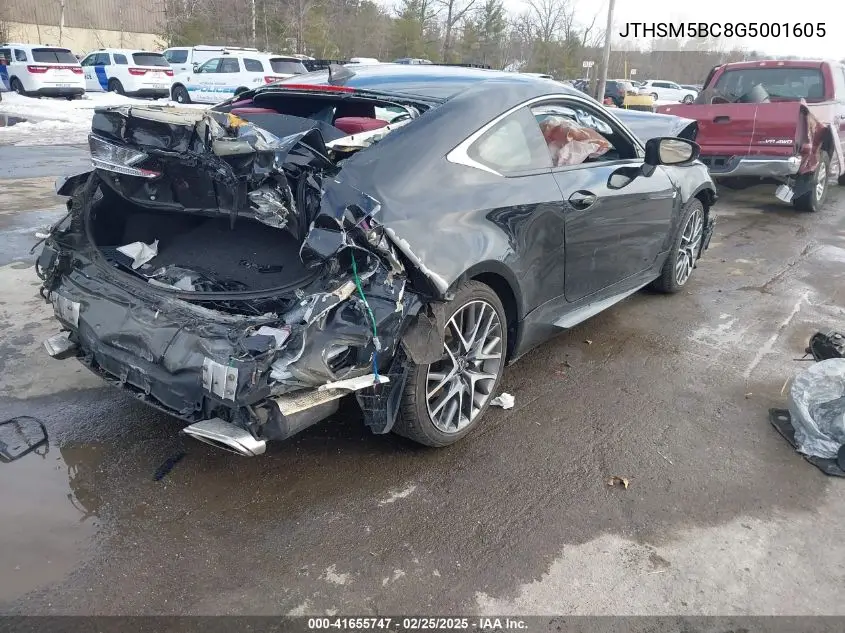 2016 Lexus Rc 300 VIN: JTHSM5BC8G5001605 Lot: 41655747