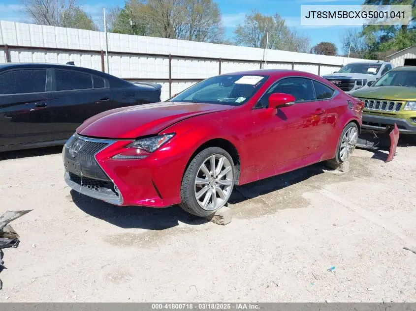 2016 Lexus Rc 300 VIN: JTHSM5BCXG5001041 Lot: 41800718