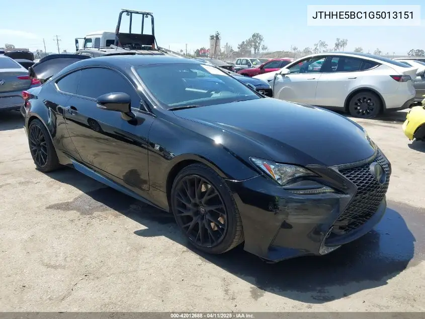 2016 Lexus Rc 350 VIN: JTHHE5BC1G5013151 Lot: 42012688