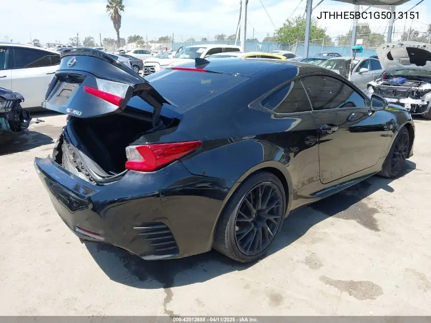 2016 Lexus Rc 350 VIN: JTHHE5BC1G5013151 Lot: 42012688