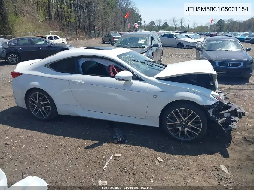 2016 Lexus Rc 300 VIN: JTHSM5BC1G5001154 Lot: 42088936