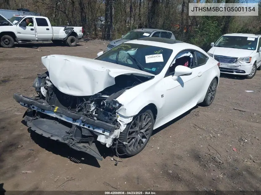 2016 Lexus Rc 300 VIN: JTHSM5BC1G5001154 Lot: 42088936