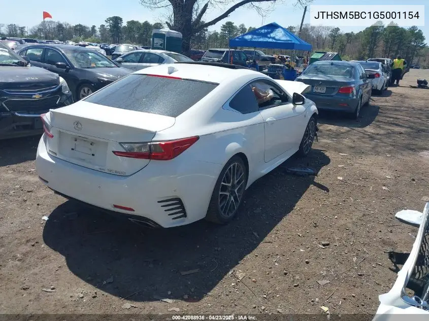 2016 Lexus Rc 300 VIN: JTHSM5BC1G5001154 Lot: 42088936