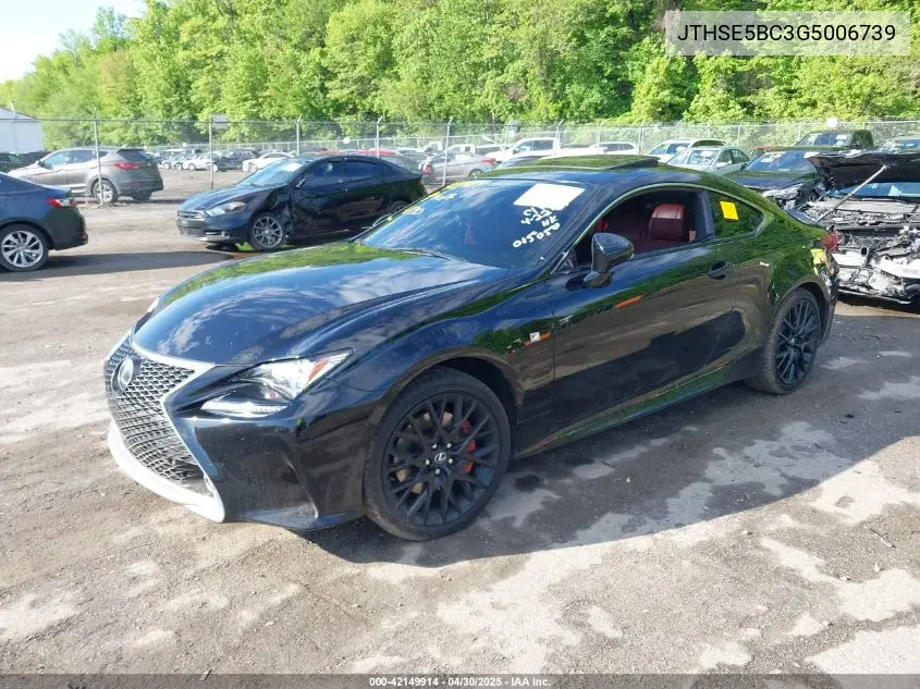 2016 Lexus Rc 350 VIN: JTHSE5BC3G5006739 Lot: 42149914