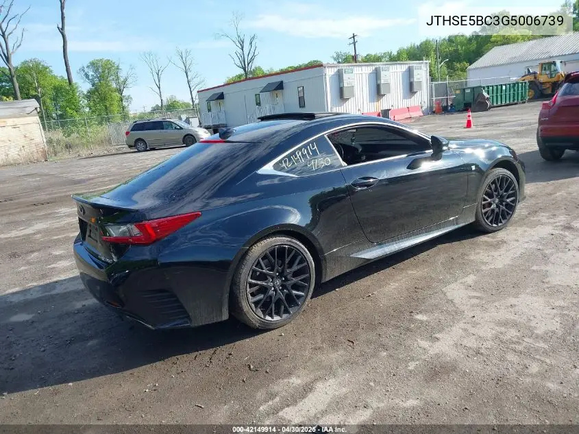 2016 Lexus Rc 350 VIN: JTHSE5BC3G5006739 Lot: 42149914