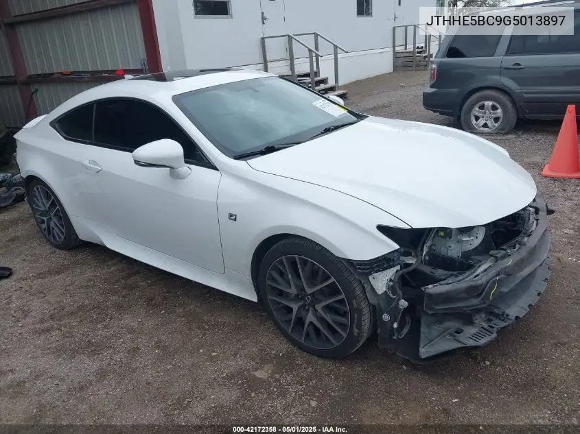 2016 Lexus Rc 350 VIN: JTHHE5BC9G5013897 Lot: 42172358