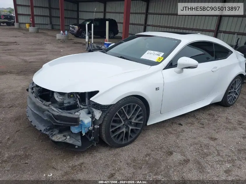 2016 Lexus Rc 350 VIN: JTHHE5BC9G5013897 Lot: 42172358
