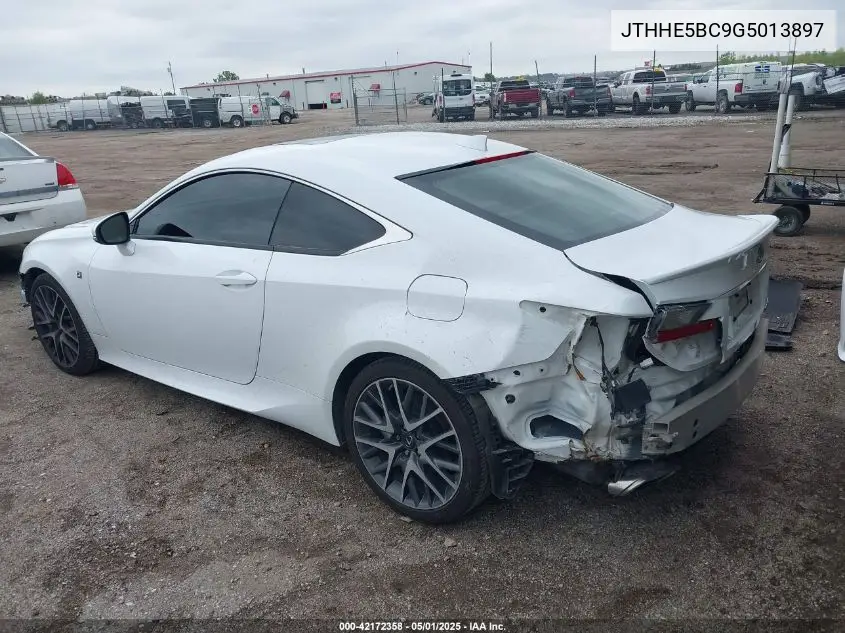 2016 Lexus Rc 350 VIN: JTHHE5BC9G5013897 Lot: 42172358