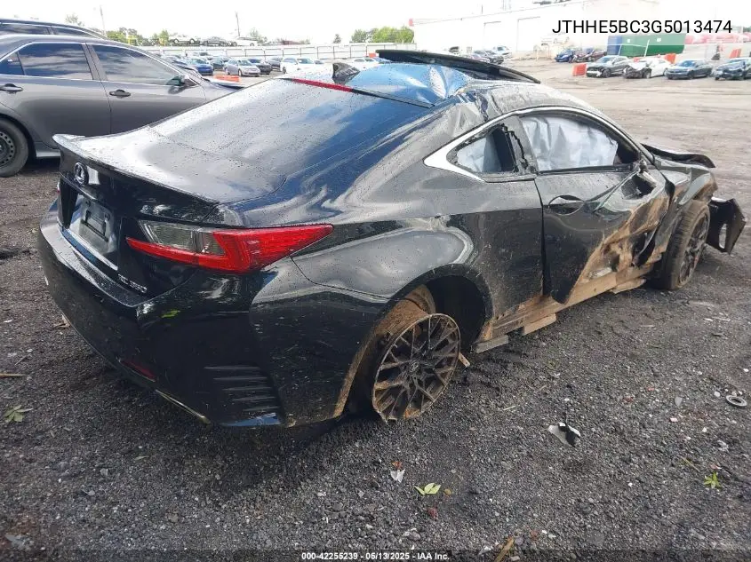 2016 Lexus Rc 350 VIN: JTHHE5BC3G5013474 Lot: 42255239