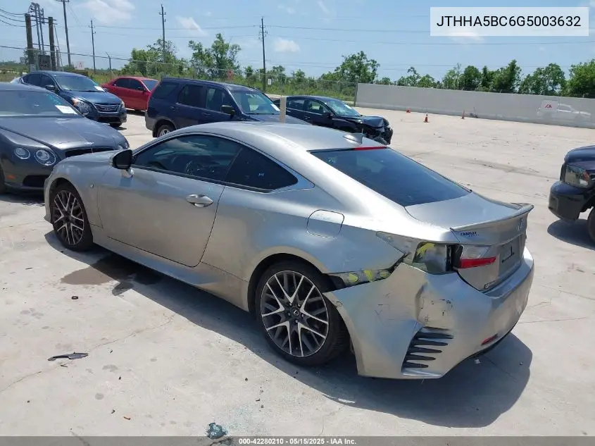 2016 Lexus Rc 200T VIN: JTHHA5BC6G5003632 Lot: 42280210