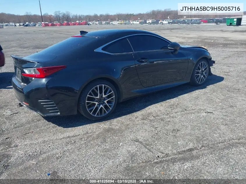 2017 Lexus Rc 200T VIN: JTHHA5BC9H5005716 Lot: 41825894