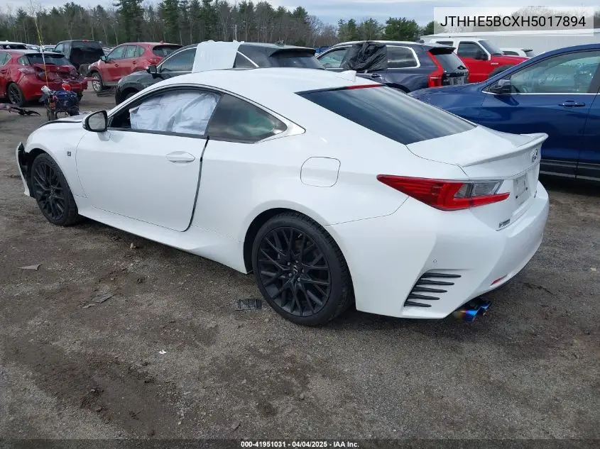 2017 Lexus Rc 350 VIN: JTHHE5BCXH5017894 Lot: 41951031