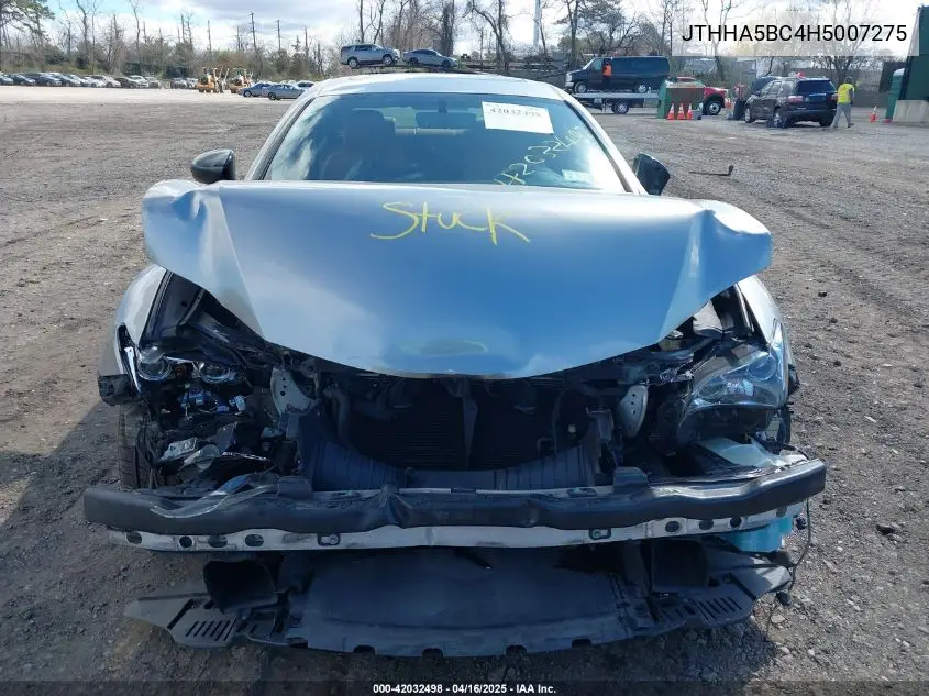 2017 Lexus Rc 200T VIN: JTHHA5BC4H5007275 Lot: 42032498