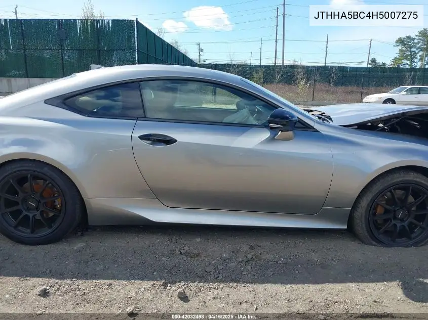 2017 Lexus Rc 200T VIN: JTHHA5BC4H5007275 Lot: 42032498