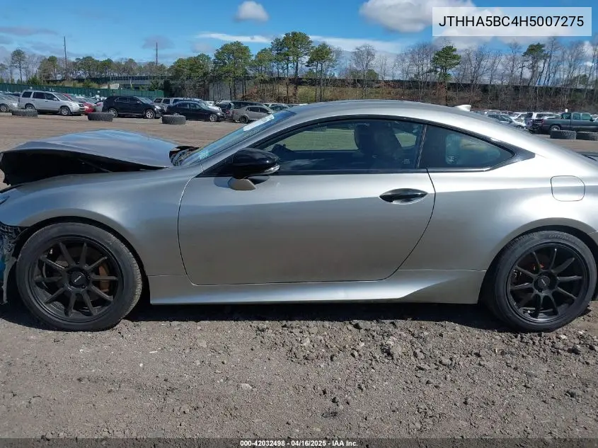 2017 Lexus Rc 200T VIN: JTHHA5BC4H5007275 Lot: 42032498