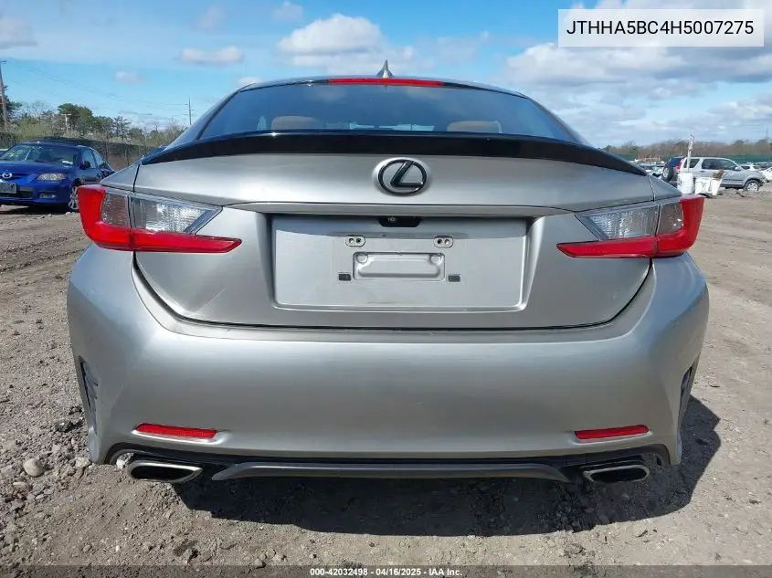 2017 Lexus Rc 200T VIN: JTHHA5BC4H5007275 Lot: 42032498