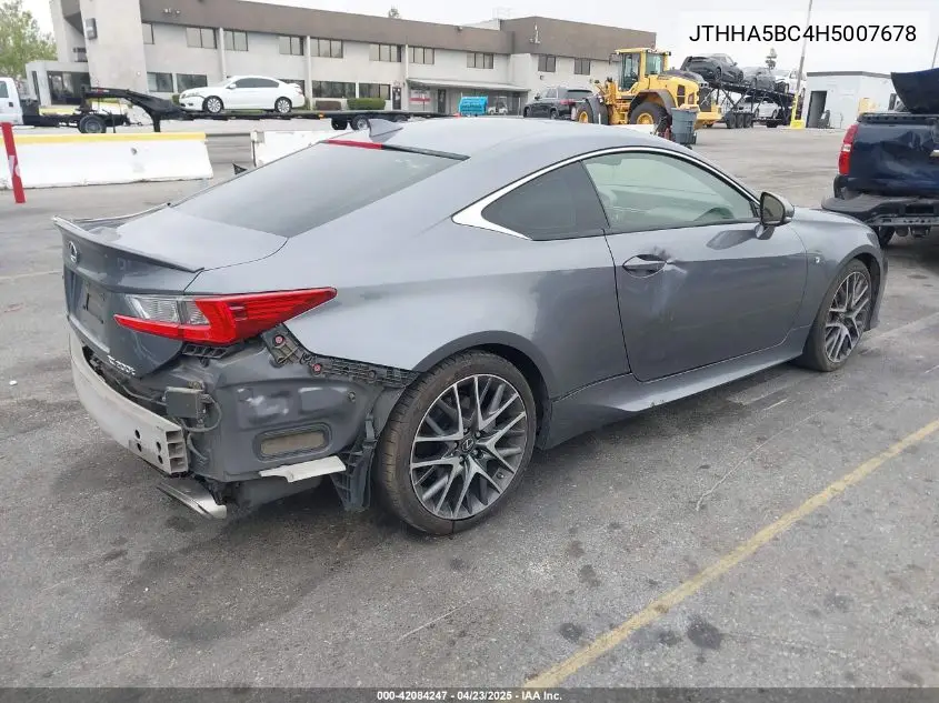 2017 Lexus Rc 200T VIN: JTHHA5BC4H5007678 Lot: 42084247