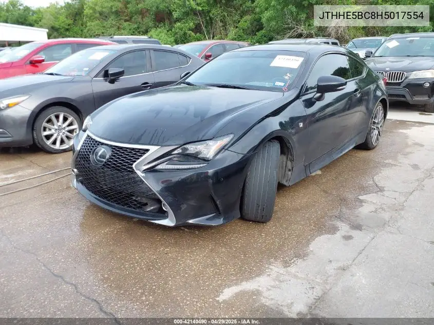 2017 Lexus Rc 350 VIN: JTHHE5BC8H5017554 Lot: 42140490