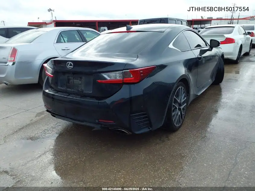 2017 Lexus Rc 350 VIN: JTHHE5BC8H5017554 Lot: 42140490