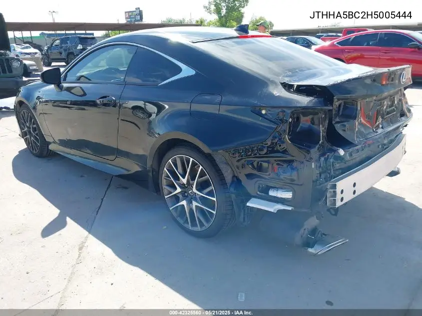 2017 Lexus Rc 200T VIN: JTHHA5BC2H5005444 Lot: 42325560