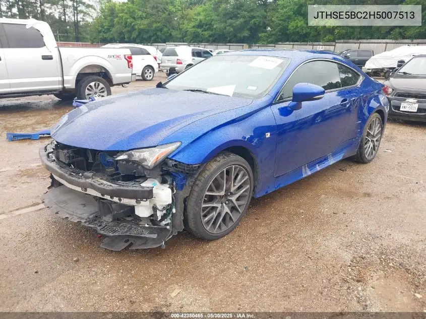 2017 Lexus Rc 350 VIN: JTHSE5BC2H5007513 Lot: 42380465