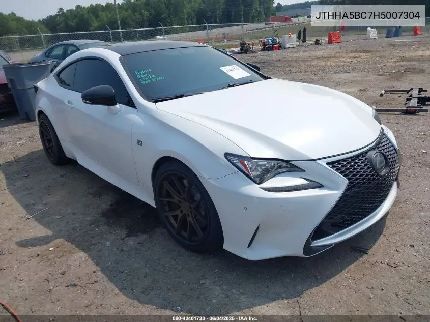 2017 Lexus Rc 200T VIN: JTHHA5BC7H5007304 Lot: 42401733