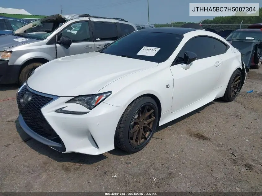 2017 Lexus Rc 200T VIN: JTHHA5BC7H5007304 Lot: 42401733