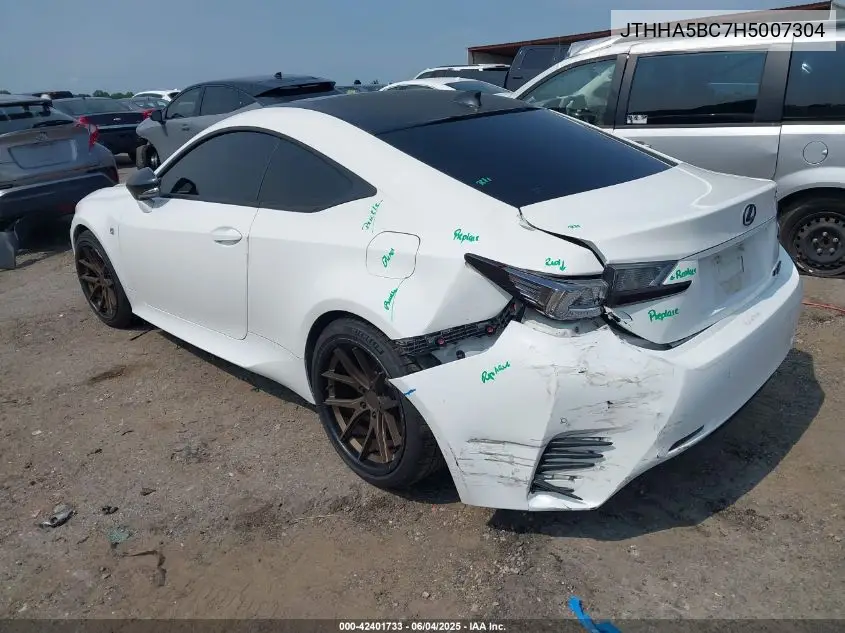 2017 Lexus Rc 200T VIN: JTHHA5BC7H5007304 Lot: 42401733