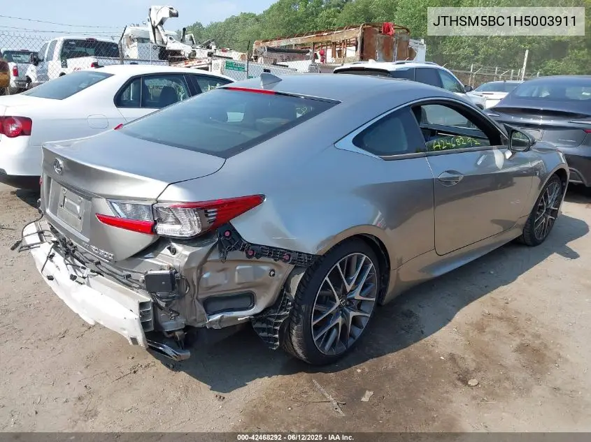 2017 Lexus Rc 300 VIN: JTHSM5BC1H5003911 Lot: 42468292