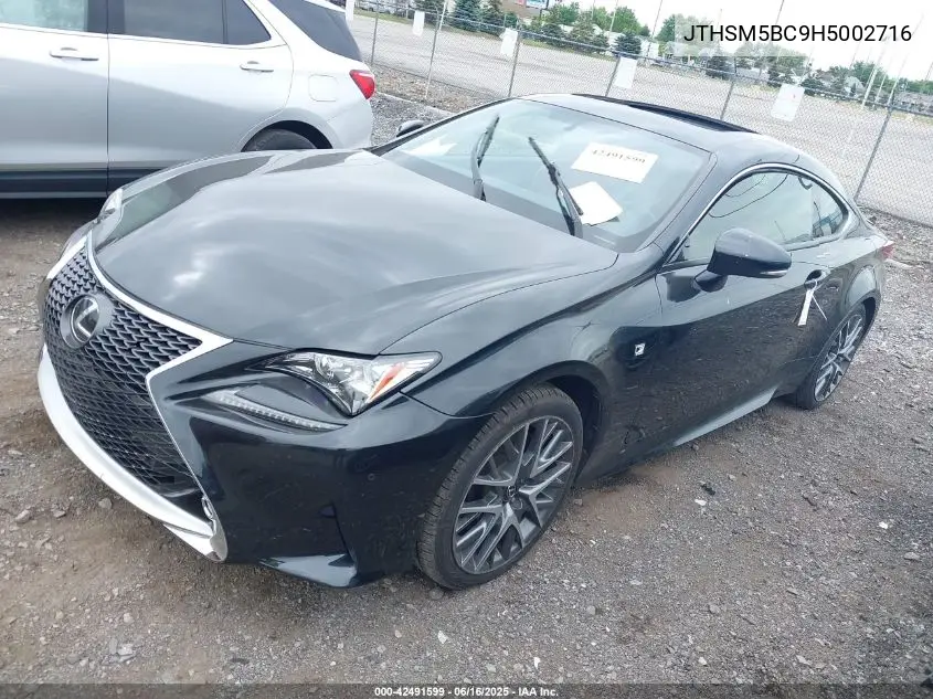 2017 Lexus Rc 300 VIN: JTHSM5BC9H5002716 Lot: 42491599