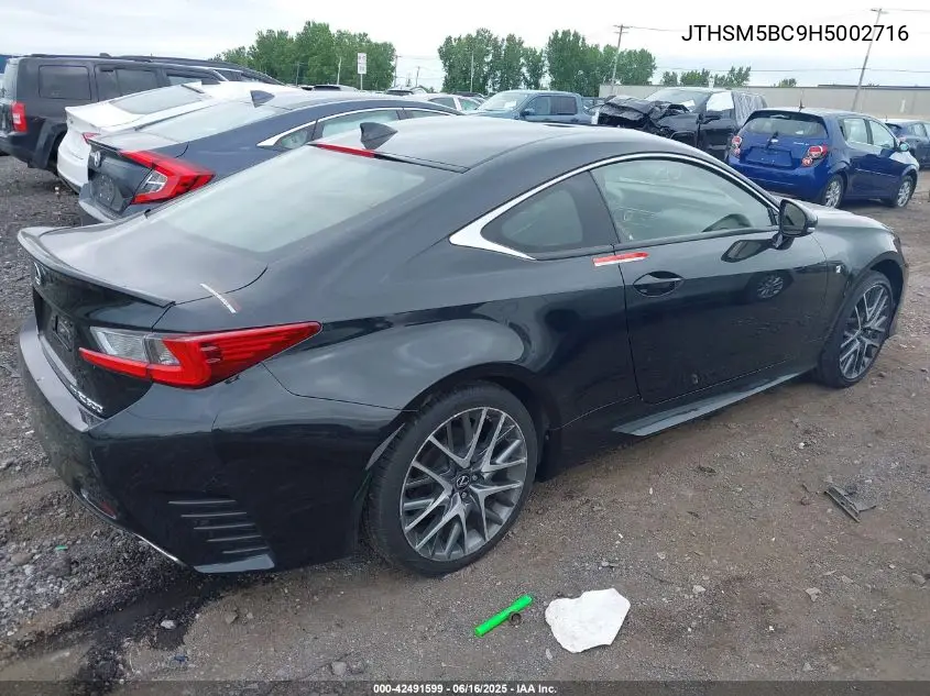 2017 Lexus Rc 300 VIN: JTHSM5BC9H5002716 Lot: 42491599
