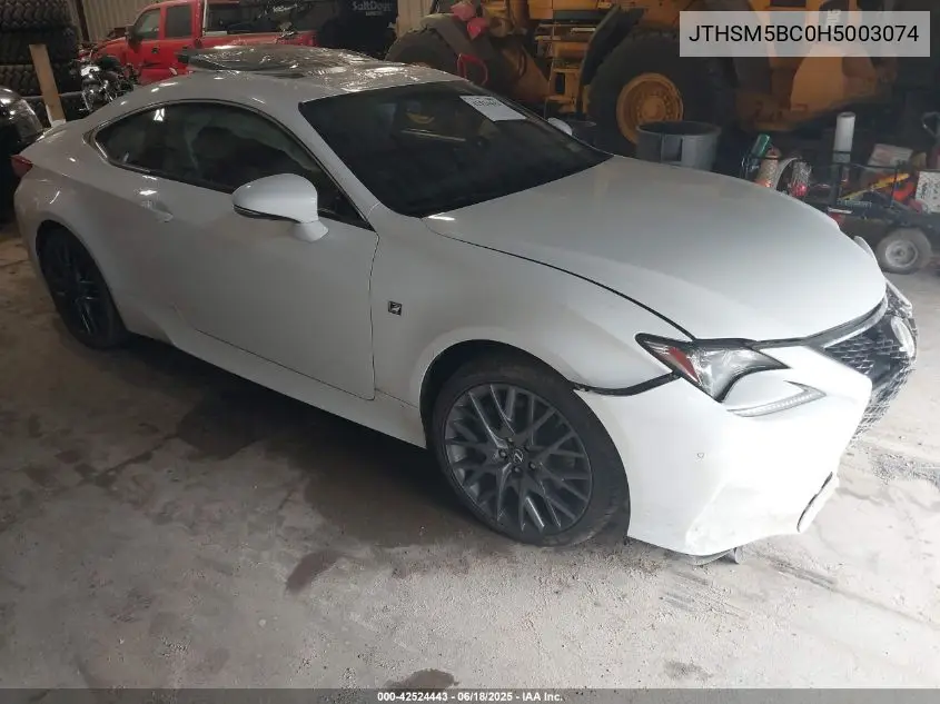 2017 Lexus Rc 300 VIN: JTHSM5BC0H5003074 Lot: 42524443