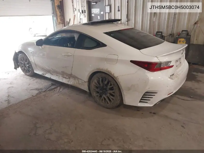2017 Lexus Rc 300 VIN: JTHSM5BC0H5003074 Lot: 42524443