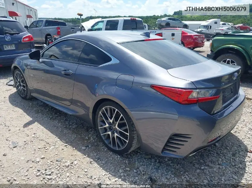 2017 Lexus Rc 200T 200T VIN: JTHHA5BCXH5006079 Lot: 42573850