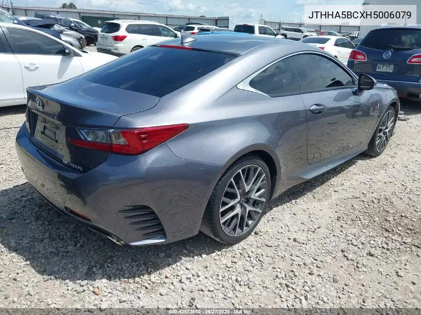 2017 Lexus Rc 200T 200T VIN: JTHHA5BCXH5006079 Lot: 42573850