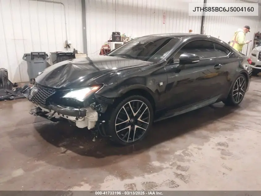 2018 Lexus Rc 300 VIN: JTHS85BC6J5004160 Lot: 41733196