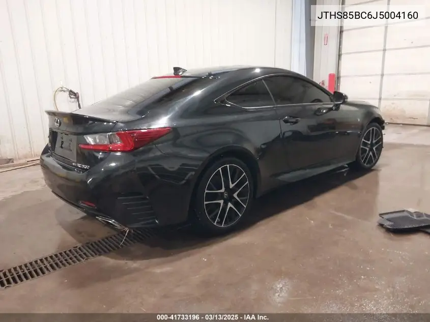 2018 Lexus Rc 300 VIN: JTHS85BC6J5004160 Lot: 41733196