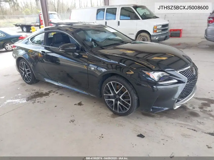 2018 Lexus Rc 350 VIN: JTHSZ5BCXJ5008600 Lot: 41992974