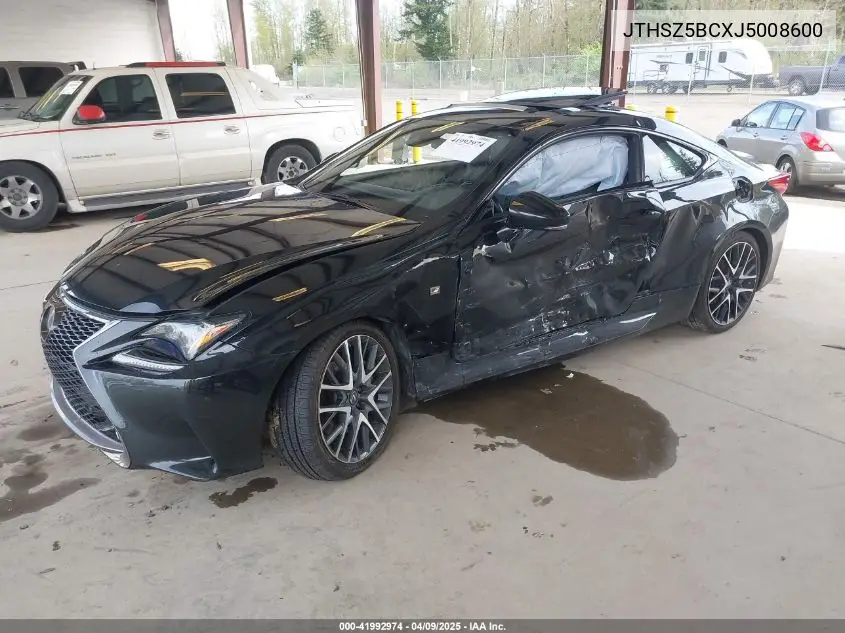 2018 Lexus Rc 350 VIN: JTHSZ5BCXJ5008600 Lot: 41992974