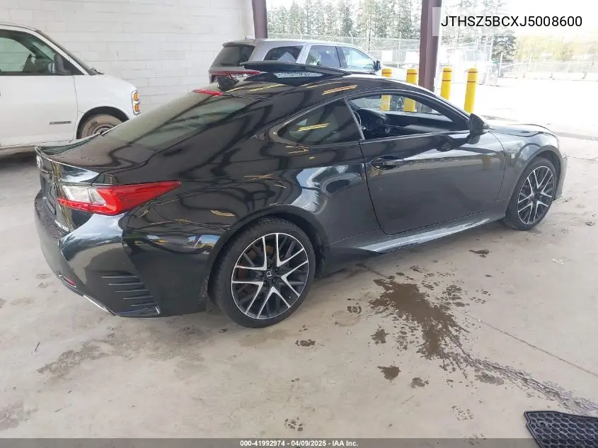 2018 Lexus Rc 350 VIN: JTHSZ5BCXJ5008600 Lot: 41992974