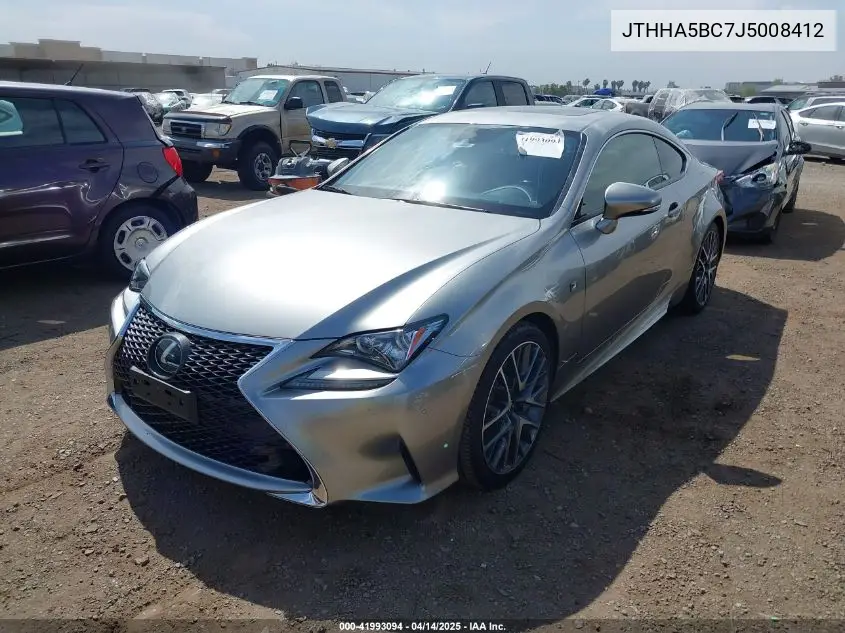 2018 Lexus Rc 300 VIN: JTHHA5BC7J5008412 Lot: 41993094
