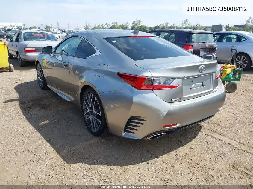 2018 Lexus Rc 300 VIN: JTHHA5BC7J5008412 Lot: 41993094