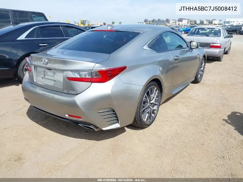 2018 Lexus Rc 300 VIN: JTHHA5BC7J5008412 Lot: 41993094