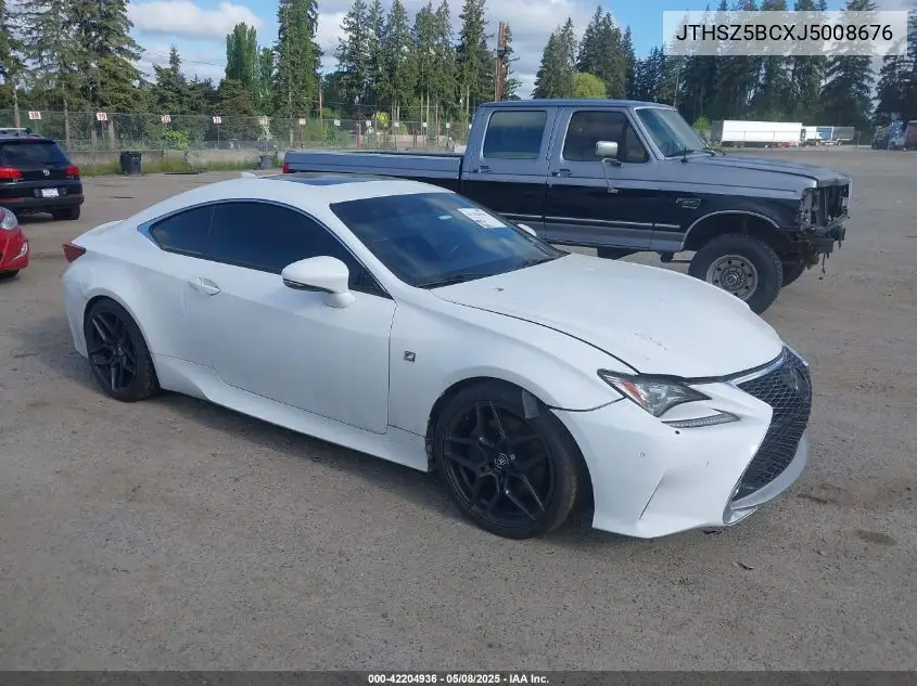 2018 Lexus Rc 350 VIN: JTHSZ5BCXJ5008676 Lot: 42204936