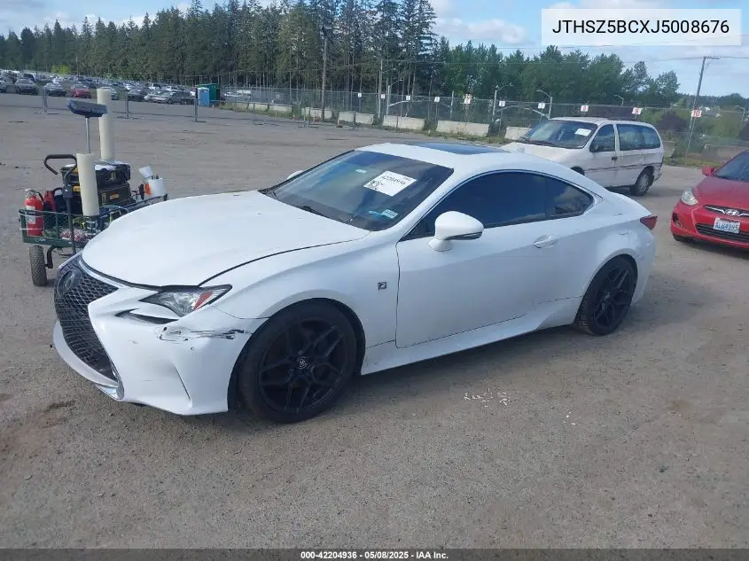 2018 Lexus Rc 350 VIN: JTHSZ5BCXJ5008676 Lot: 42204936